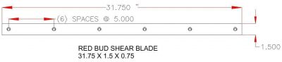 red bud industries 31 inch shear blade