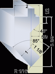 9 ga gooseneck press brake tool