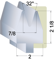 12 ga acute press brake die