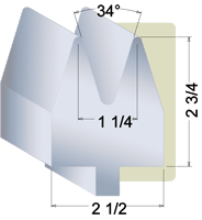 10 ga 30 degree press brake die