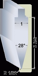 ua1 30 degree press brake punch