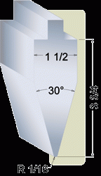 American Style 30-degree acute punches and dies