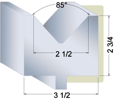 5/16" plate brake die