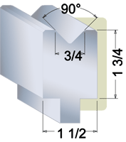 90 degree press brake die