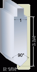 u3 90 degree press brake punch