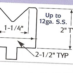 one inch urethane v-die