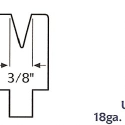 3/8" v-die acute press brake die