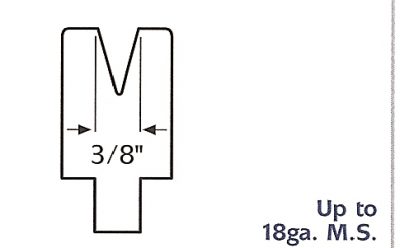 3/8" v-die acute press brake die