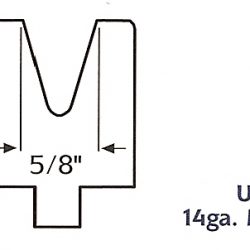 5/8" 30-degree acute urethane press brake die