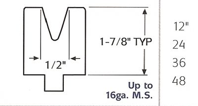 1/2" 30-degree urethane die