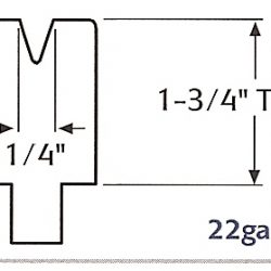 1/4" acute v-opening urethane press brake die