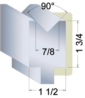 sheet metal die 90 degrees