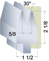 14 ga acute press brake die