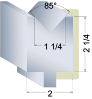 9 gauge 1-1/4 inch die brake