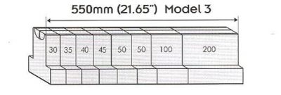 rolla v die model 3 sizes